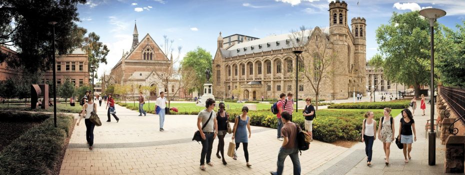Adelaide University Campus + Panorama from North Terrace